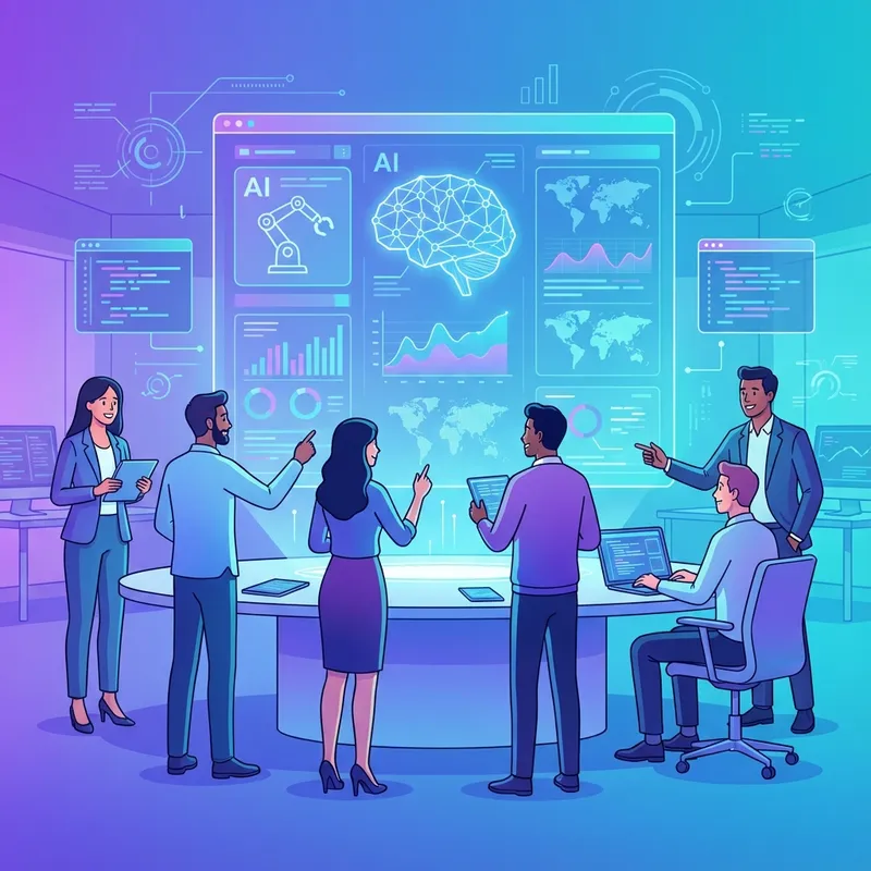 Team collaborating on digital transformation